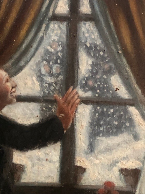 Le Repas Des Curés Huile Sur Toile Du 19ème Siècle-photo-3