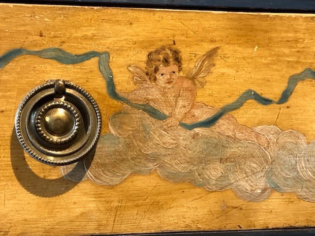 Painted Putti Chest Of Drawers 19th-photo-4