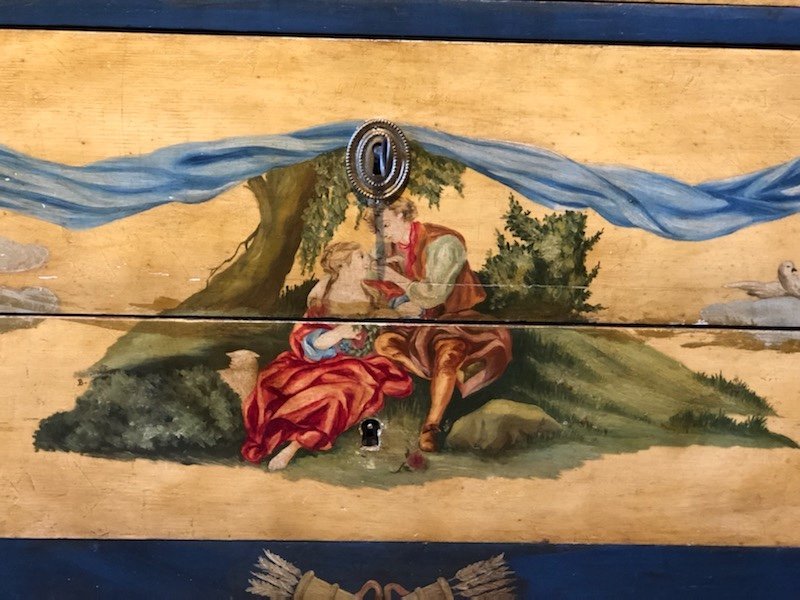 Painted Putti Chest Of Drawers 19th-photo-2