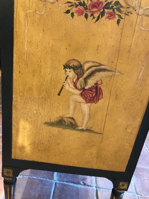 Painted Putti Chest Of Drawers 19th-photo-4