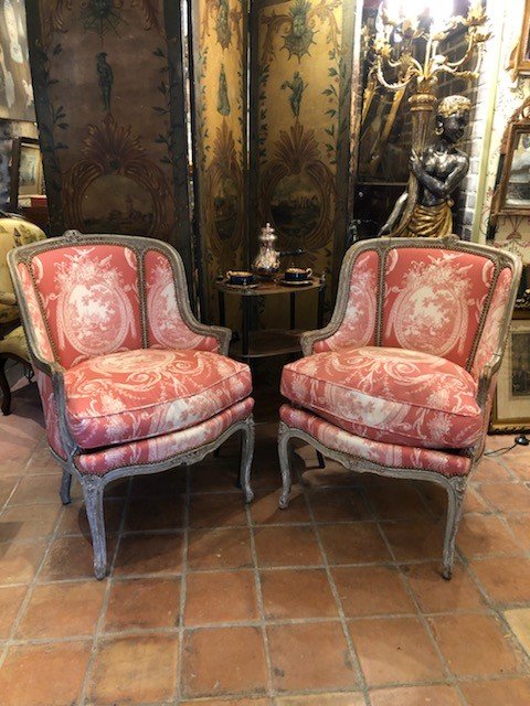Paire De Bergères Louis XV