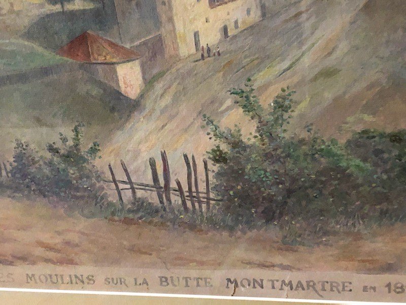Suite Of Four Watercolors On Paris 19th-photo-5