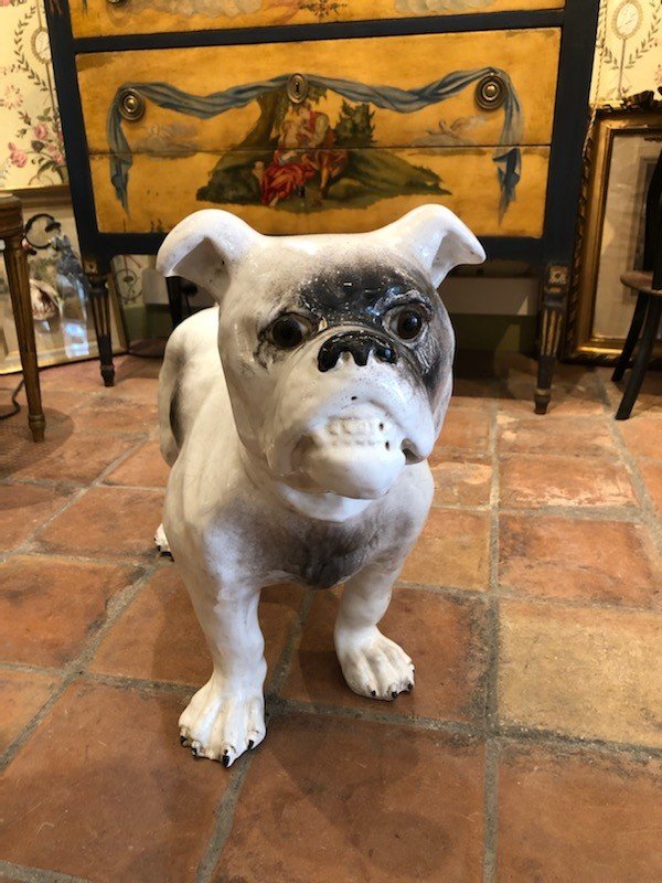 Enamelled Terracotta Bulldog 19th