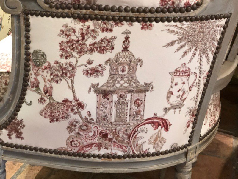Paire De Bergères De Style Louis XVI-photo-2