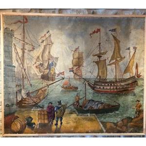 The Port Of La Rochelle In The 18th Century