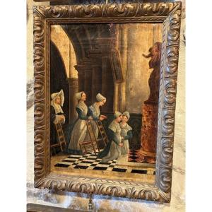 Nuns Oil On Canvas 19th Century