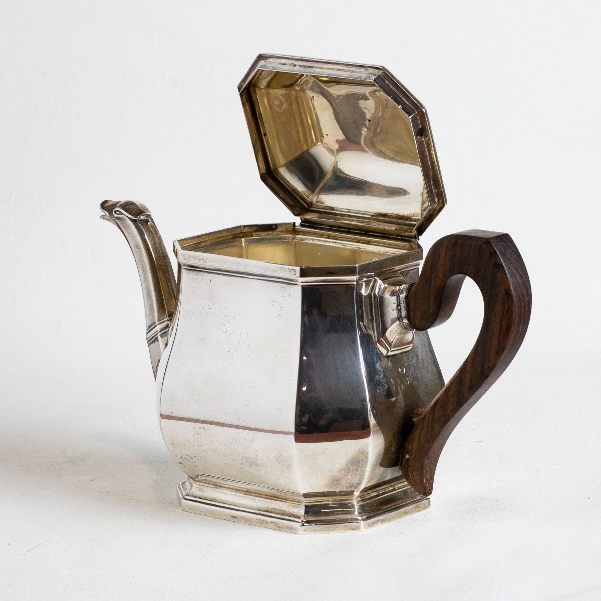 Art Deco Tea And Coffee Service In Sterling Silver-photo-3