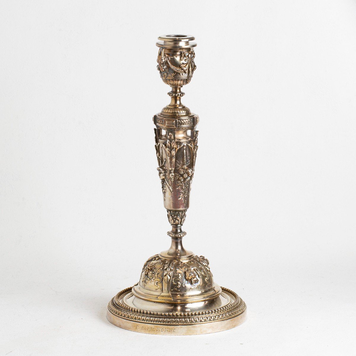 Silver Plated Bronze Candlestick