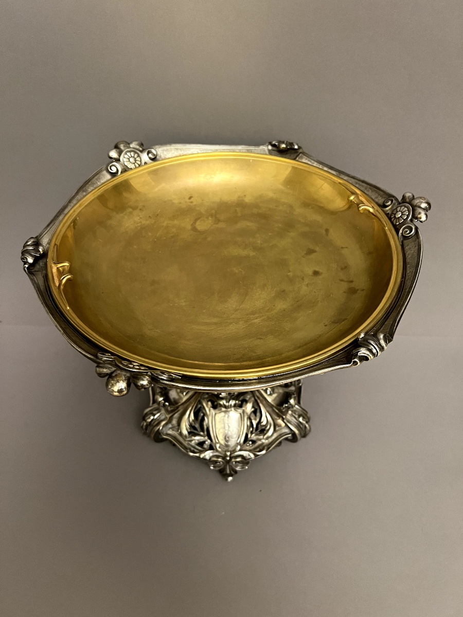 Christofle Paris 19th Century Silver-plated Bronze Centerpiece-photo-4