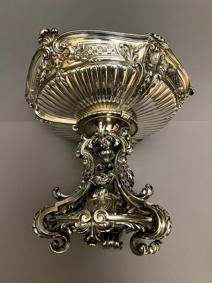 Christofle Paris 19th Century Silver-plated Bronze Centerpiece-photo-1