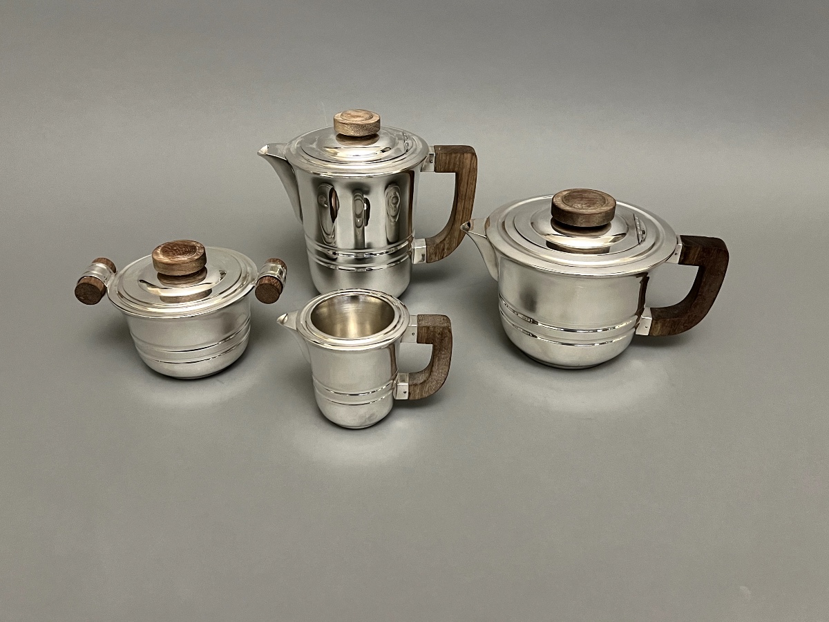Ravinet d'Enfert Service à Thé Et à Café Art Déco En Argent Massif