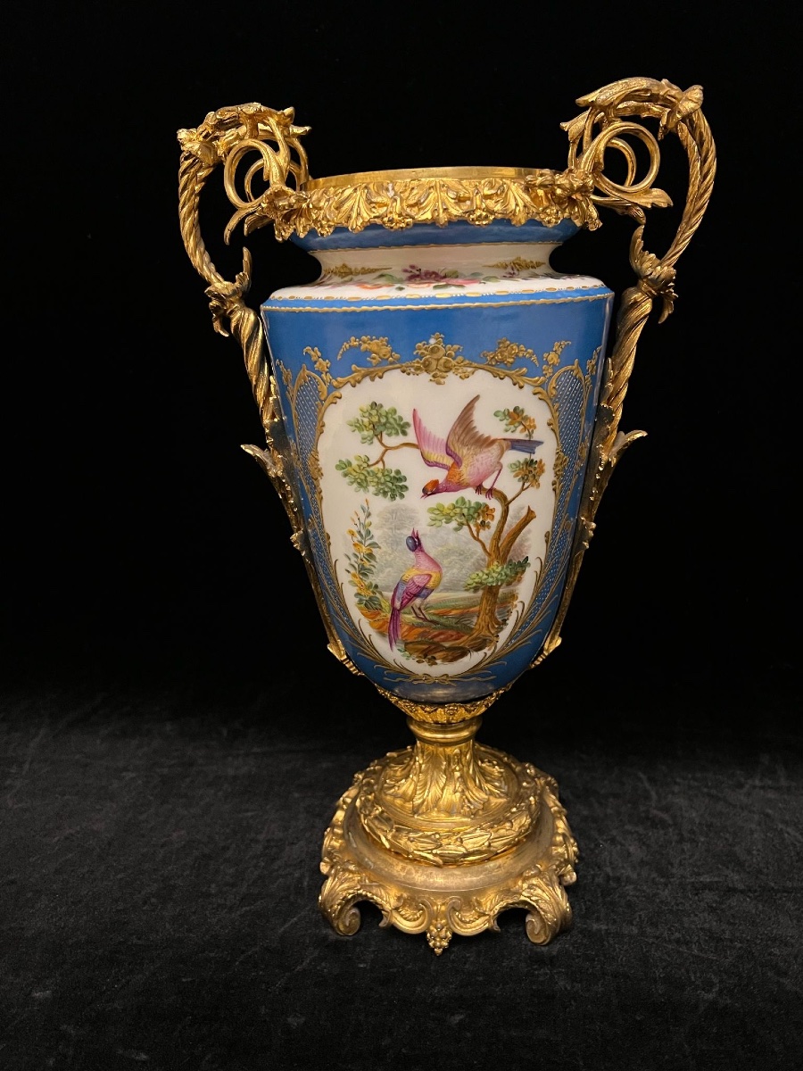 Porcelain Vase, "sèvres" Style-photo-2