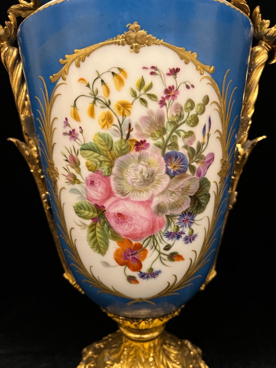 Porcelain Vase, "sèvres" Style-photo-3