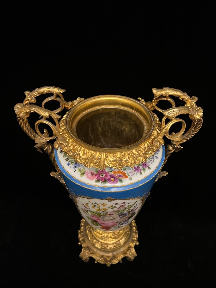 Porcelain Vase, "sèvres" Style-photo-3