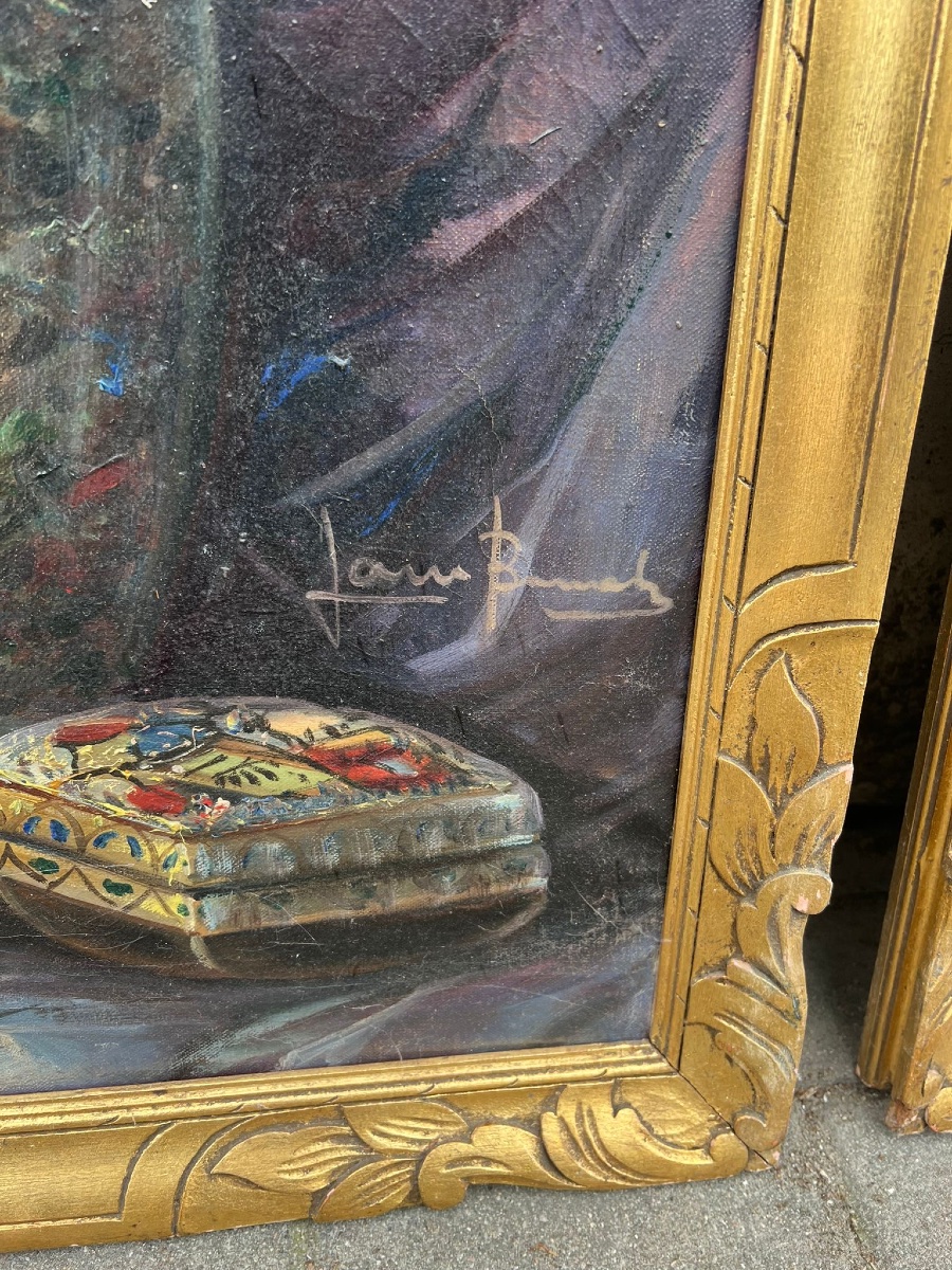 Paire de tableaux, nature mort-photo-2