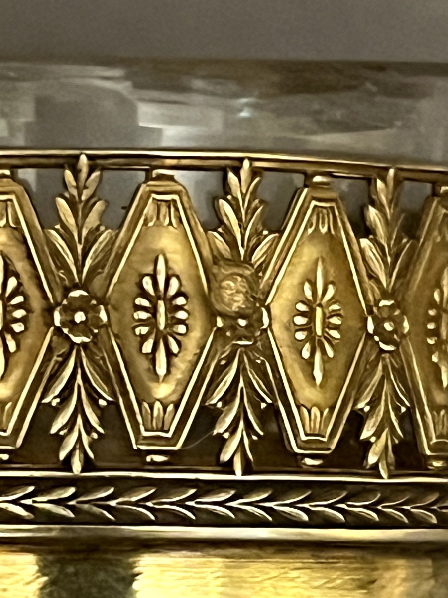 Complet de salières en verre et argent-photo-4