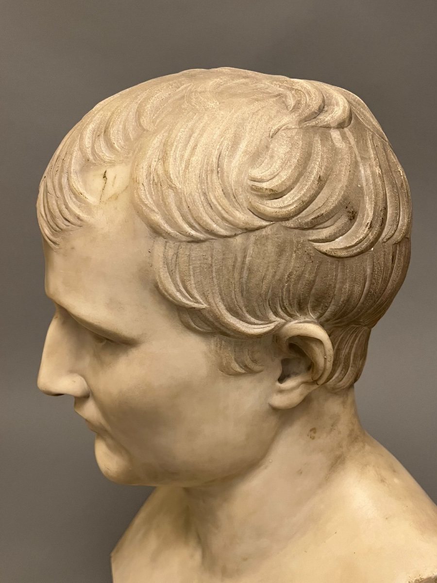 Napoleon 1, Bust en marble blanc-photo-2