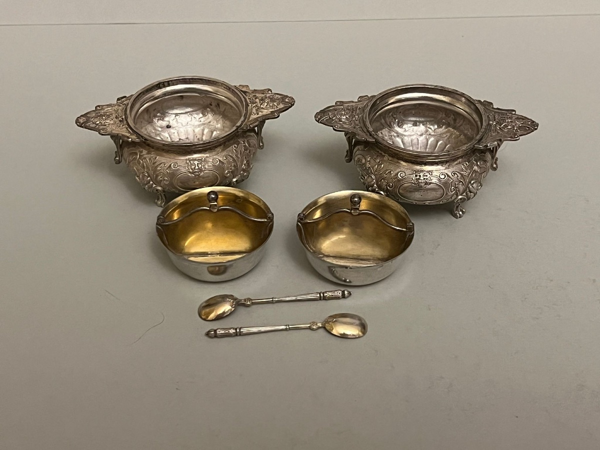 Paire de saliers en argent, Boin Taburet, Paris-photo-2