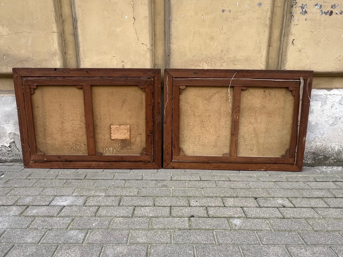 Pair Of Paintings, Oil On Canvas, Landscapes Of Venice. -photo-4