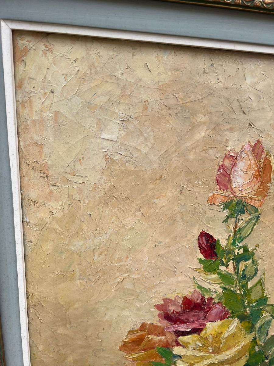 Painting, Still Life, Oil On Canvas-photo-2