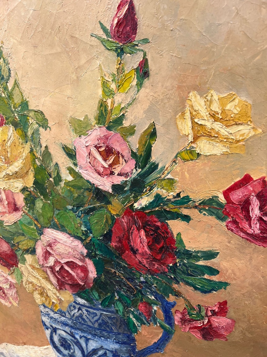 Painting, Still Life, Oil On Canvas-photo-3