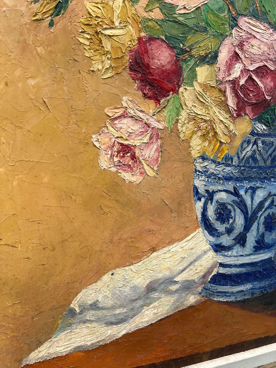 Painting, Still Life, Oil On Canvas-photo-5