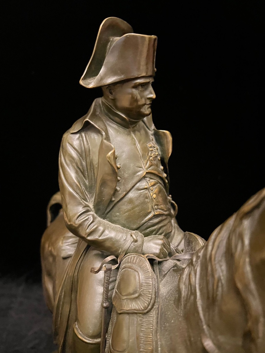 Napoleon Bronze Sculpture, Signed Je Masson-photo-1