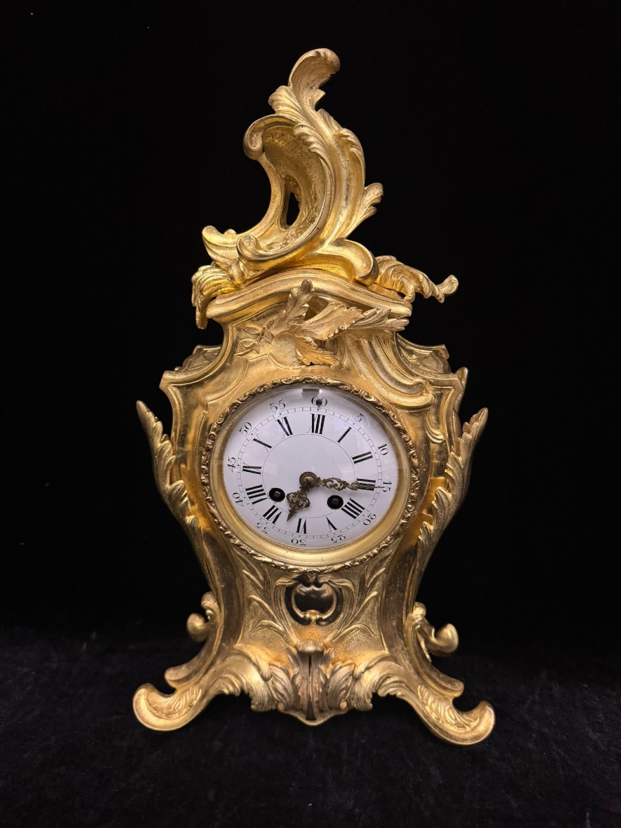 Mantel Clock With Candlesticks -photo-2