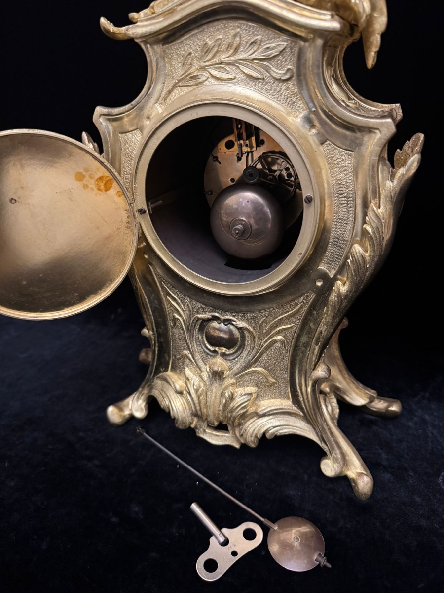Mantel Clock With Candlesticks -photo-4