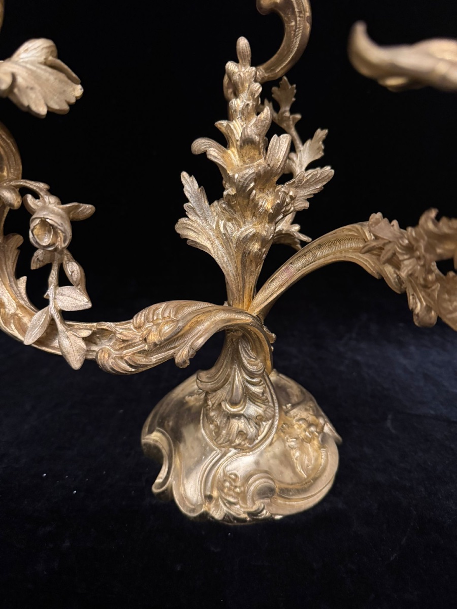 Mantel Clock With Candlesticks -photo-2
