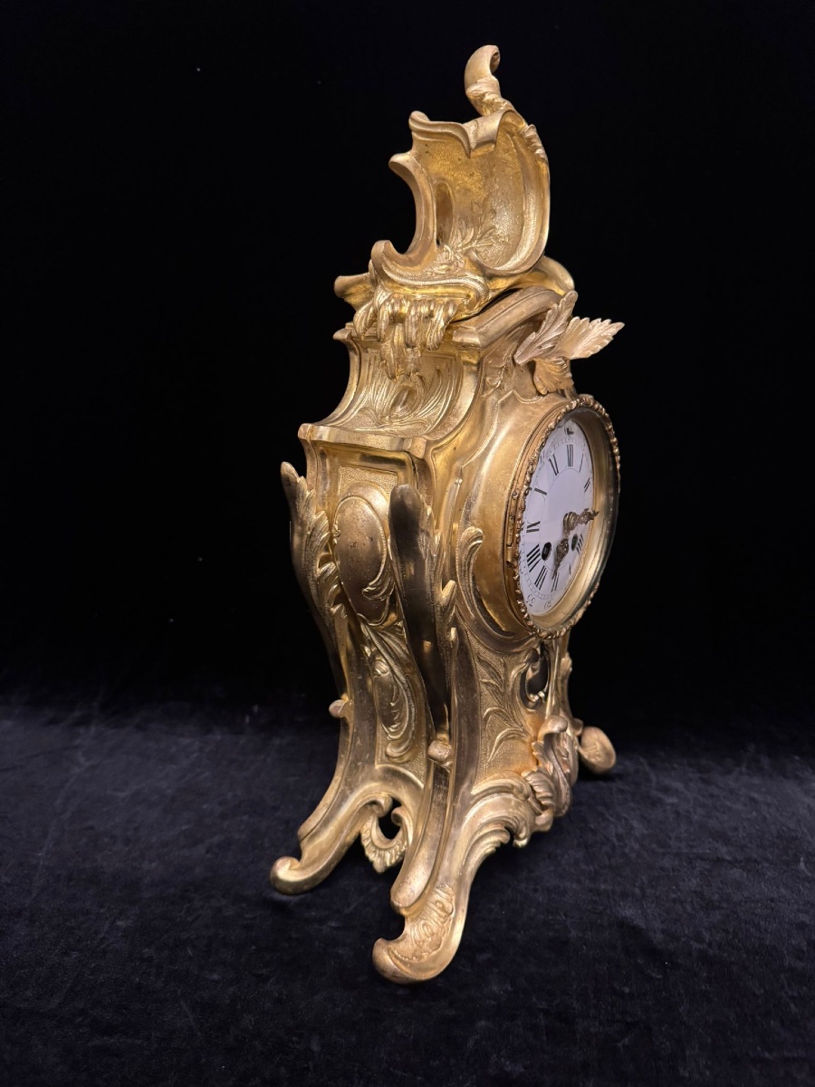 Mantel Clock With Candlesticks -photo-5
