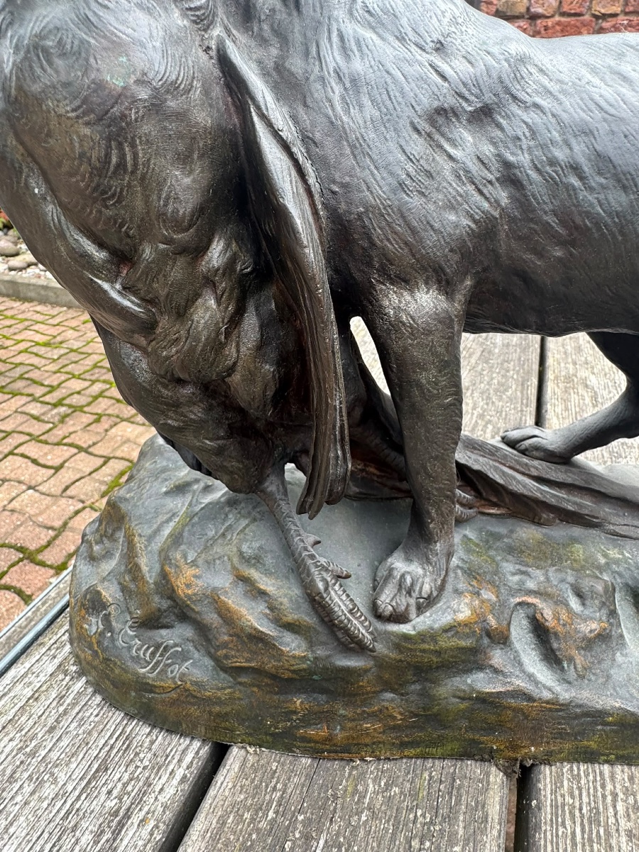 Bronze "Le Renard et le faisant"-photo-6