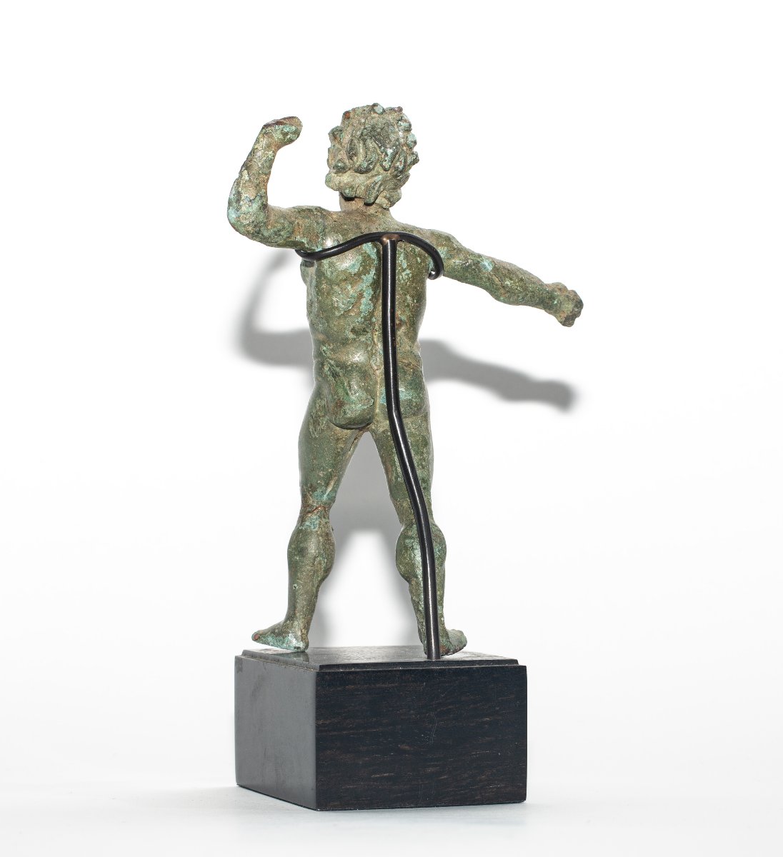 Statuette Antique Romaine en Bronze Représentant un Faune Dansant, Époque Impériale-photo-4