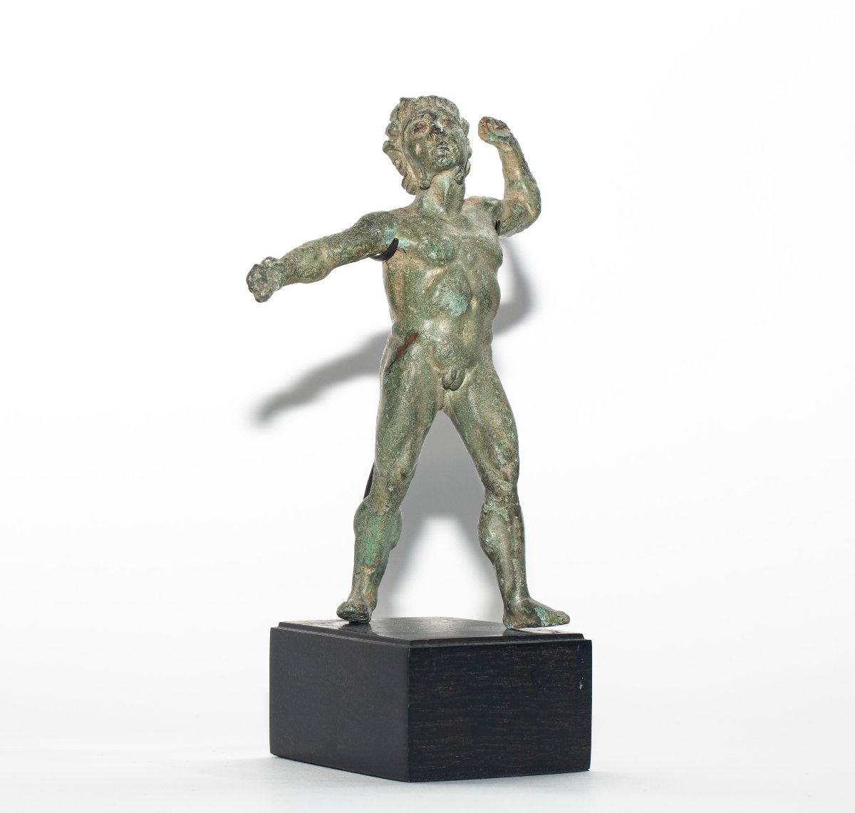 Statuette Antique Romaine en Bronze Représentant un Faune Dansant, Époque Impériale-photo-1