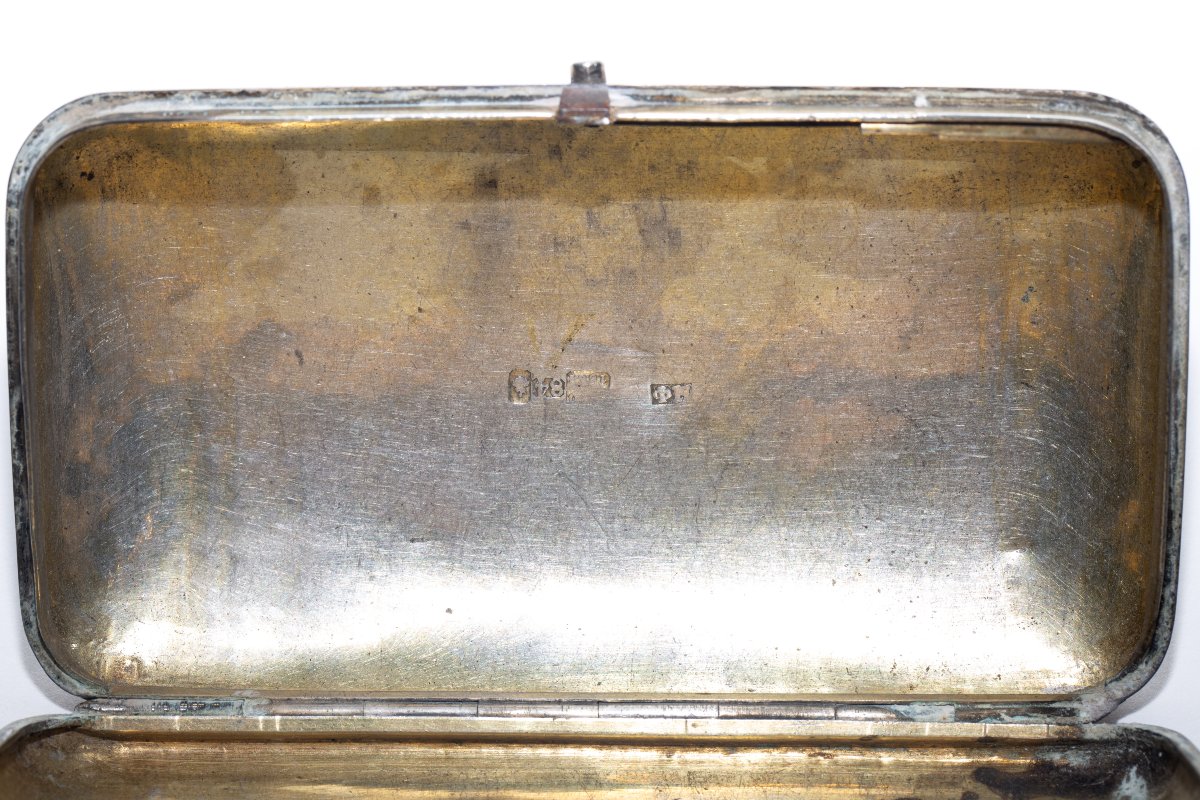 Étui à Cigarettes en Argent et Nielle de l’époque Impériale Russe-photo-2