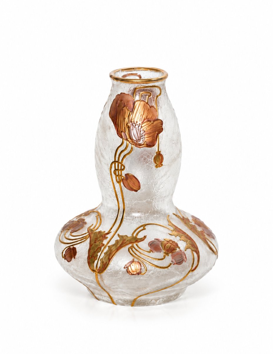 Art Nouveau Vase en Verre d’art Mont Joye, France