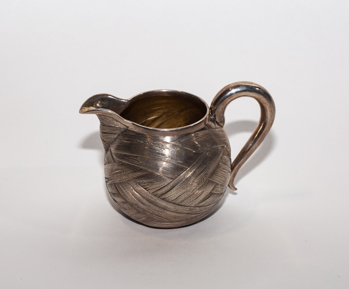 Russian Imperial Gilded Silver Creamer Jug-photo-3