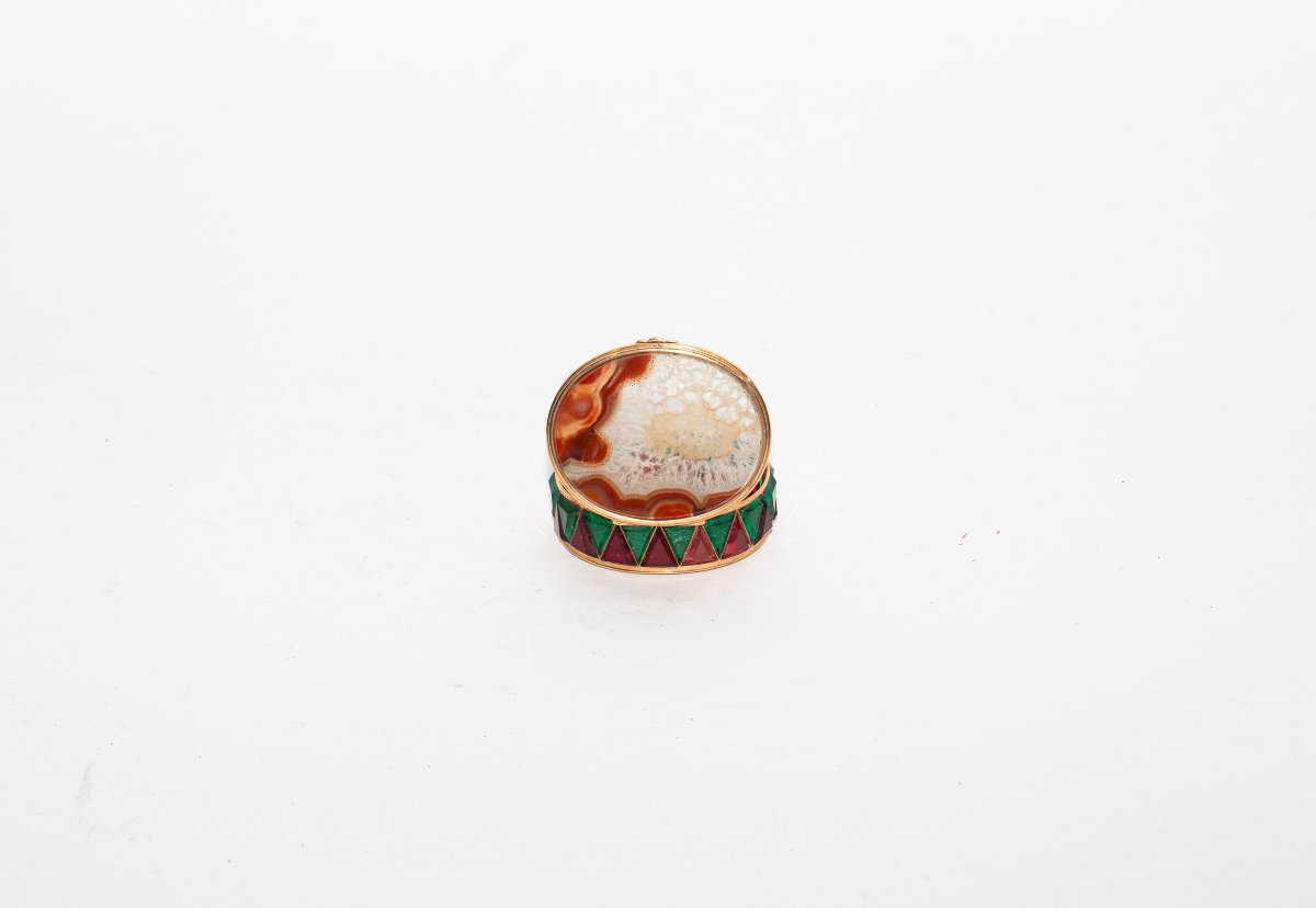 Gold And Agate Gemstone Jewelry Box-photo-3