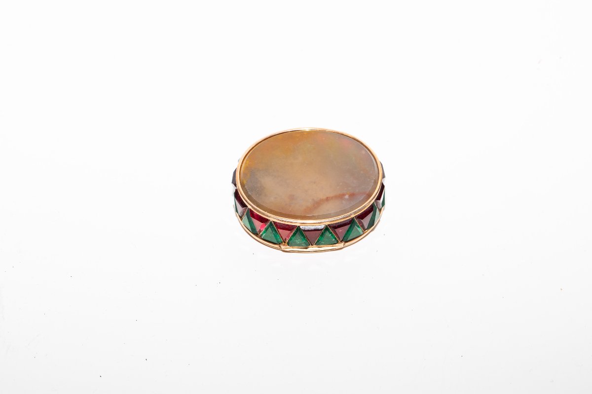 Gold And Agate Gemstone Jewelry Box-photo-1