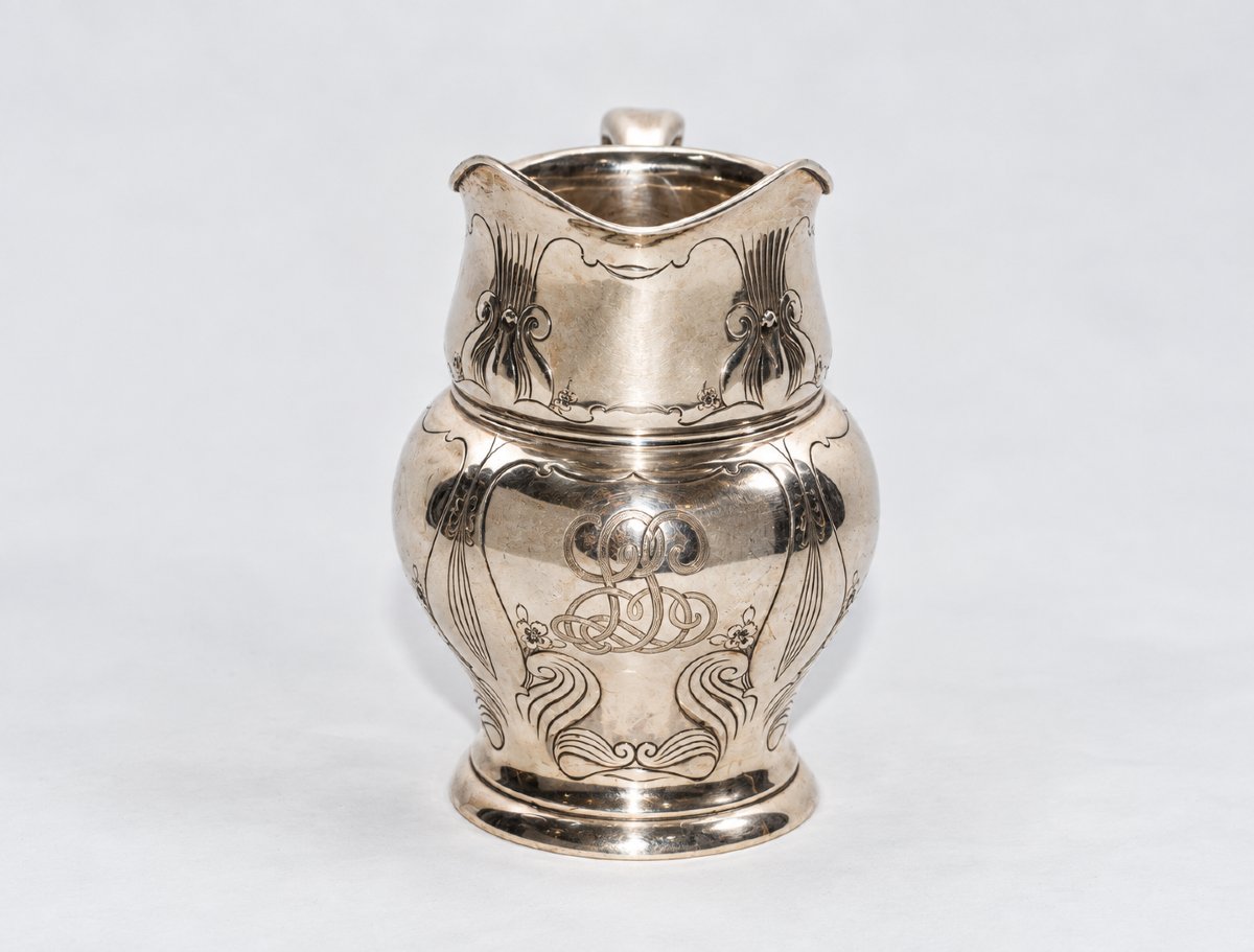 Pichet à Eau en Argent Massif Sterling de Style Art Nouveau, Gorham, 1900-photo-3
