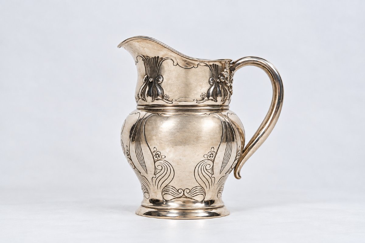 Pichet à Eau en Argent Massif Sterling de Style Art Nouveau, Gorham, 1900
