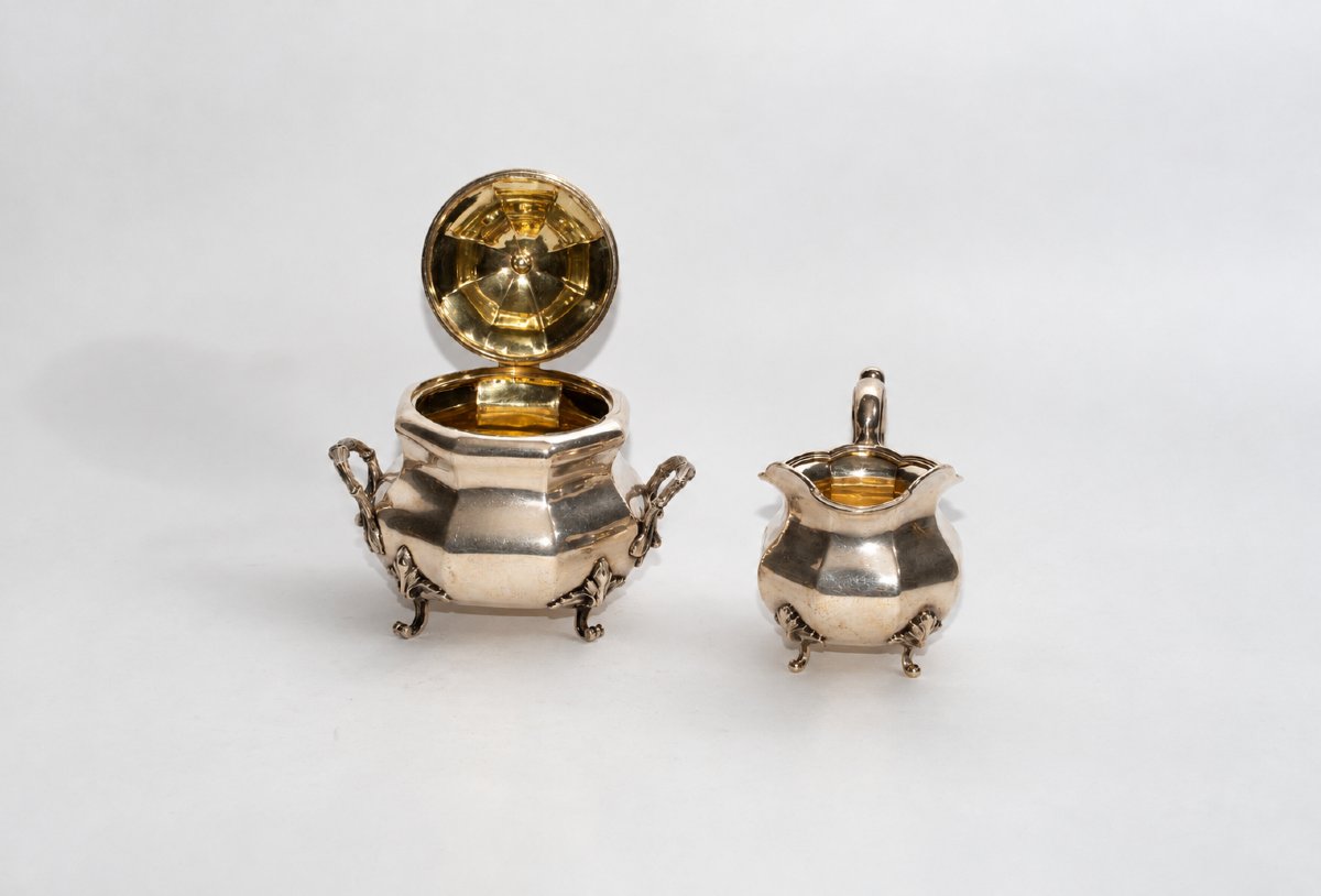 Sucrier et Pot à Crème en Argent de la Russie impériale, Saint-Pétersbourg, 1854-photo-3
