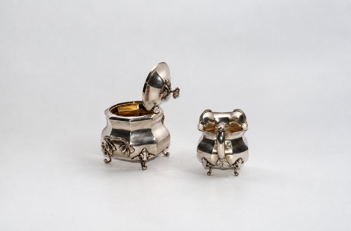 Sucrier et Pot à Crème en Argent de la Russie impériale, Saint-Pétersbourg, 1854-photo-4
