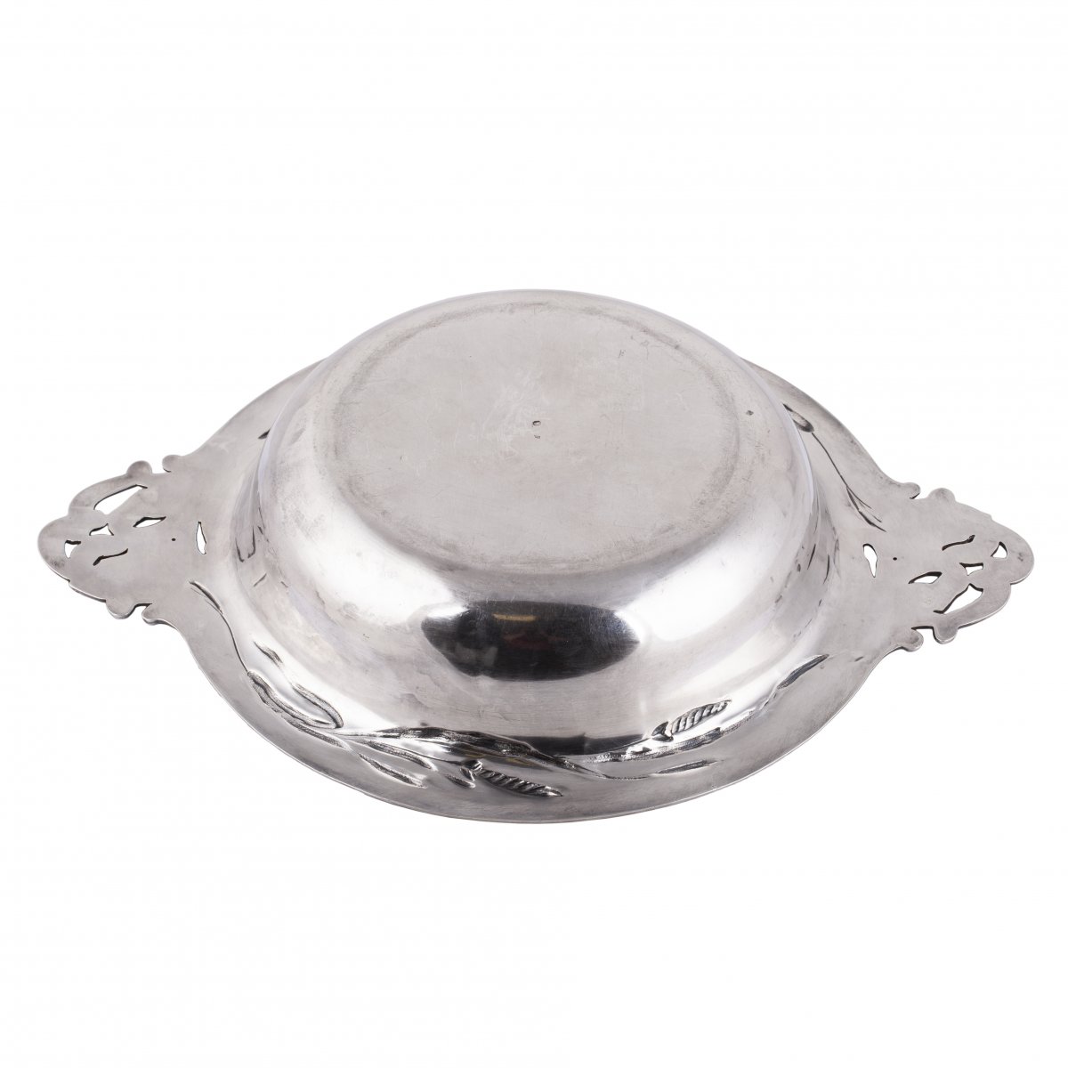 Une Belle Assiette Art Nouveau En Argent Massif -photo-4