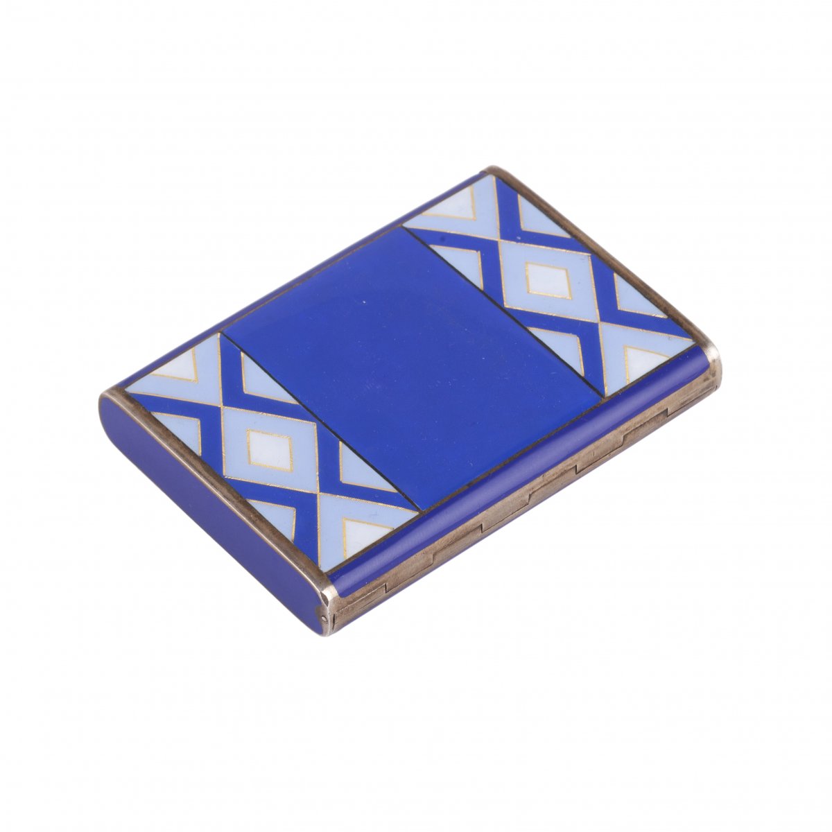 Art Deco Sterling Silver Powder Box-photo-2