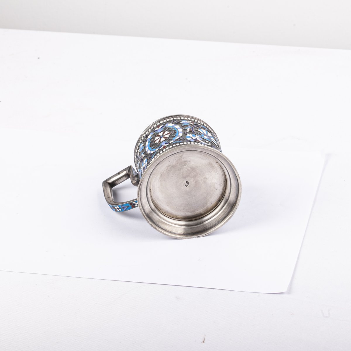 Russian Silver And Enamel Tea Glass Holder-photo-3