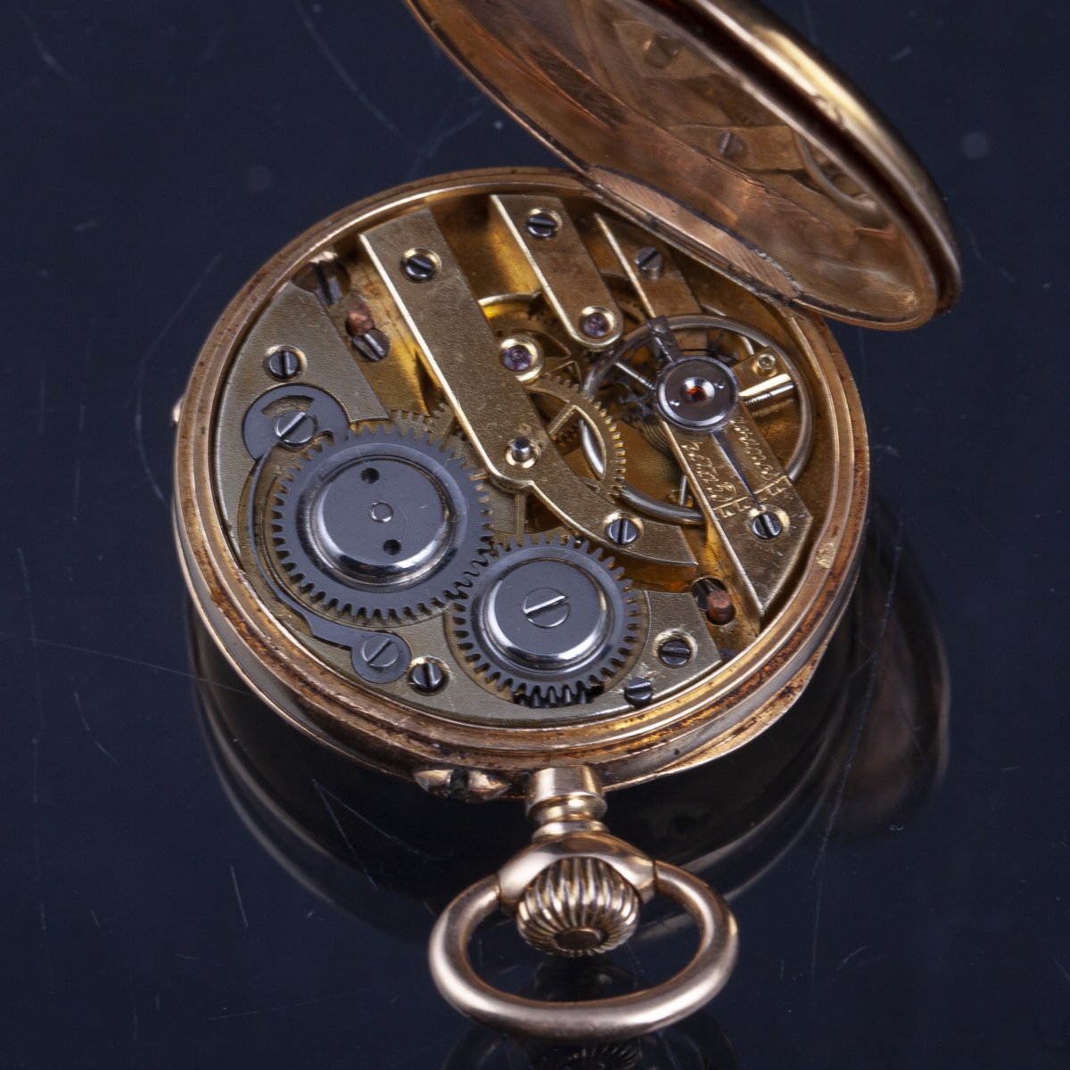 Small 18k Gold Pocket Watch-photo-4