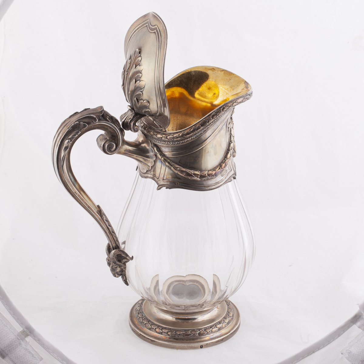 Une Carafe En Argent Massif Et Verre Emile Puiforcat-photo-3