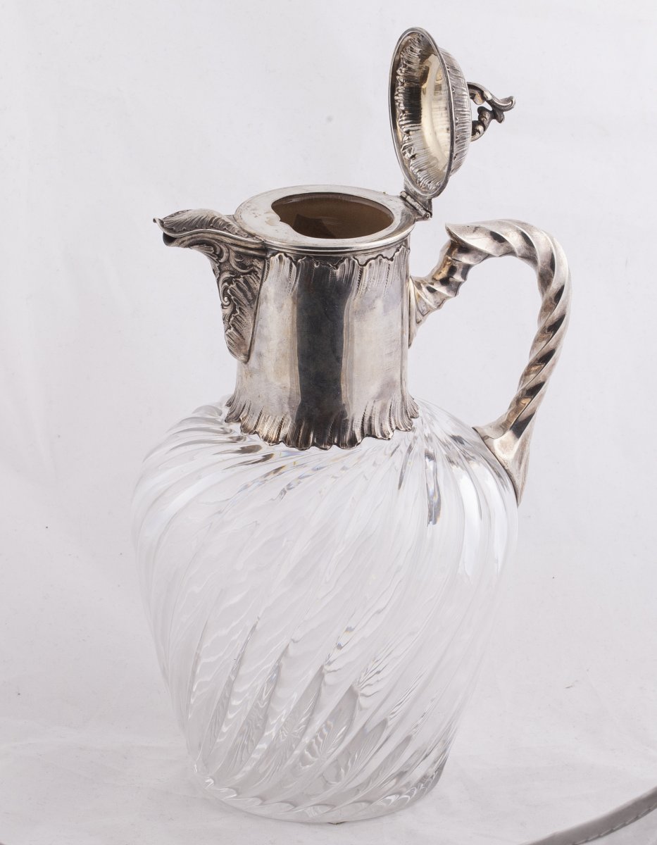 French Silver Mounted Claret Jug-photo-2