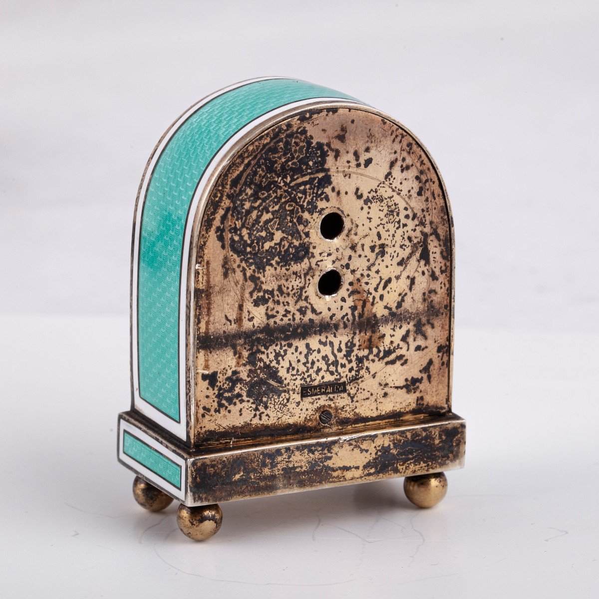 ​​​​​​​Une Pendulette De Voyage En Argent Et émail-photo-4